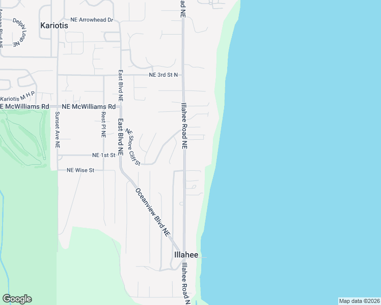 map of restaurants, bars, coffee shops, grocery stores, and more near 6106 Illahee Road Northeast in Bremerton