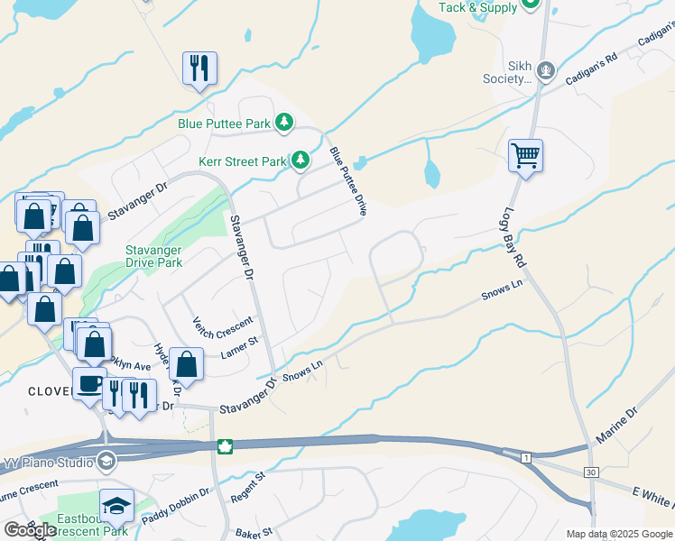 map of restaurants, bars, coffee shops, grocery stores, and more near 50 Gallipoli Street in St. John's