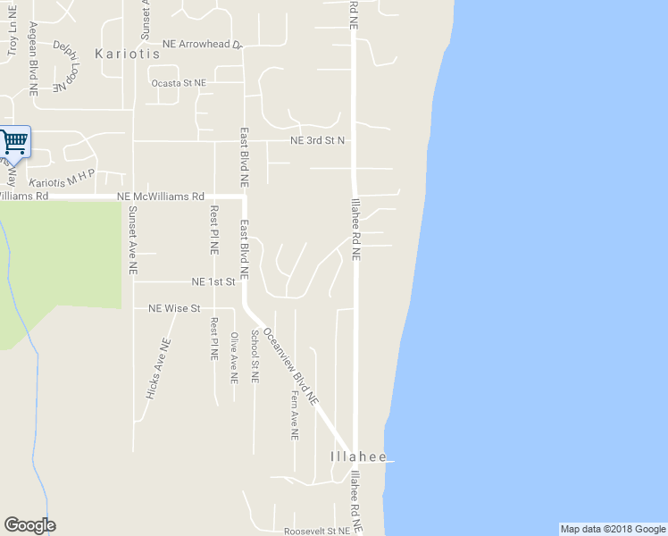 map of restaurants, bars, coffee shops, grocery stores, and more near 6187 Oceanside Place Northeast in Bremerton