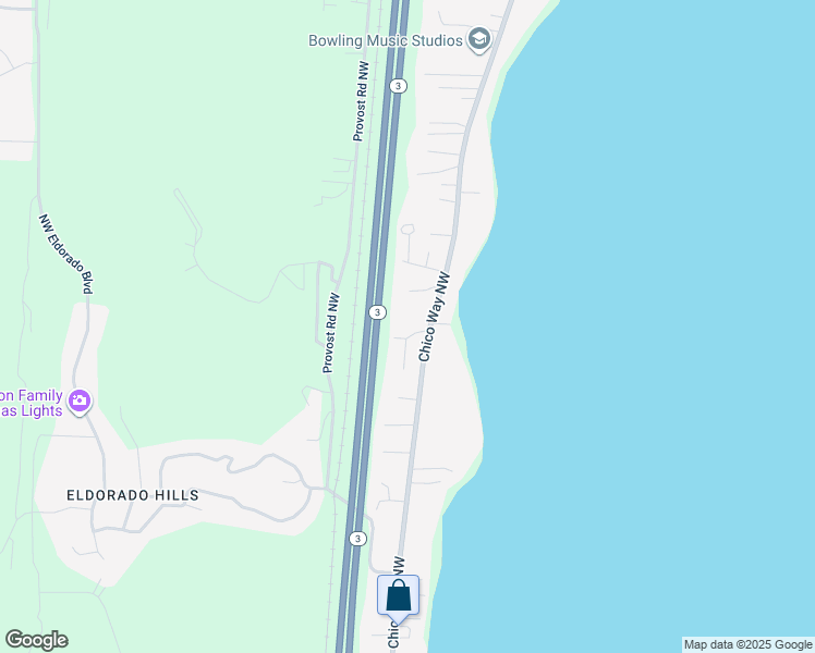 map of restaurants, bars, coffee shops, grocery stores, and more near 4540 Northwest Inverness Court in Bremerton