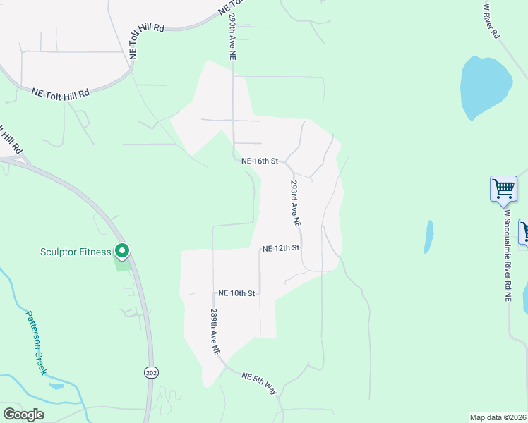 map of restaurants, bars, coffee shops, grocery stores, and more near 1320 289th Avenue Northeast in Carnation
