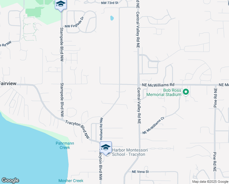 map of restaurants, bars, coffee shops, grocery stores, and more near 6299 Holland Road Northwest in Bremerton