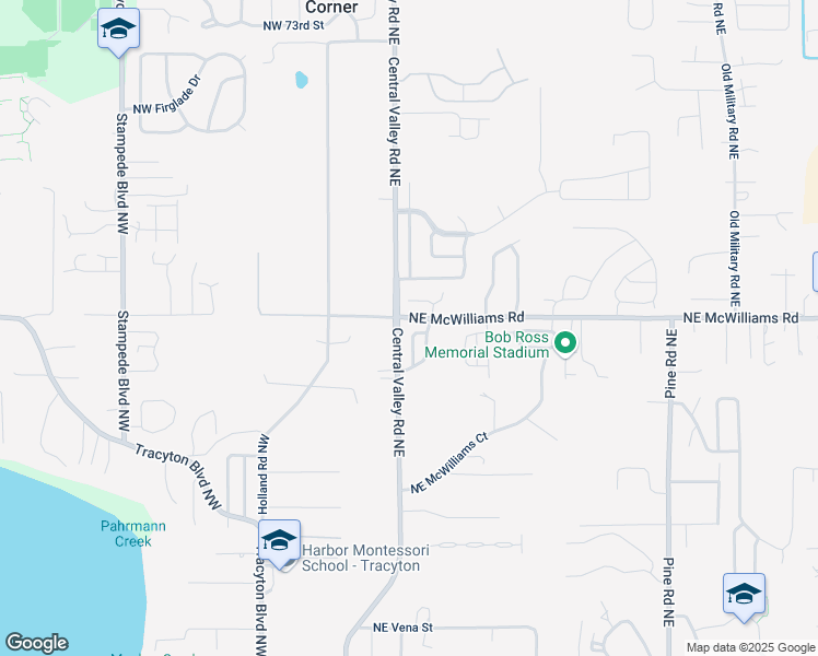 map of restaurants, bars, coffee shops, grocery stores, and more near 6276 Alexis Drive Northeast in Bremerton