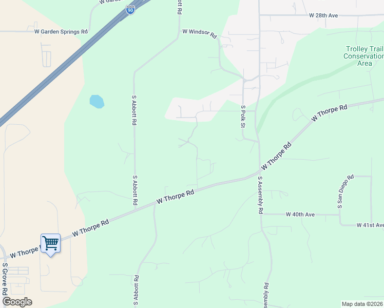 map of restaurants, bars, coffee shops, grocery stores, and more near 3618 South Harrison Street in Spokane
