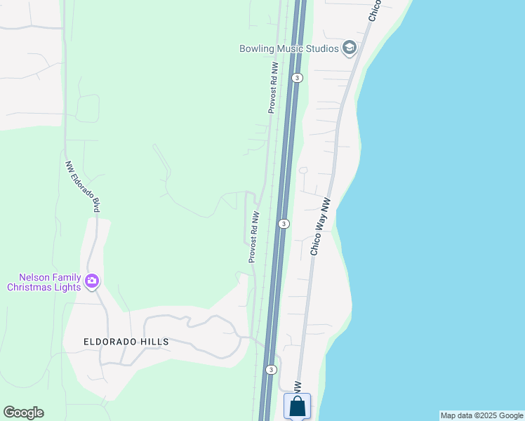 map of restaurants, bars, coffee shops, grocery stores, and more near 6440 Provost Road Northwest in Bremerton