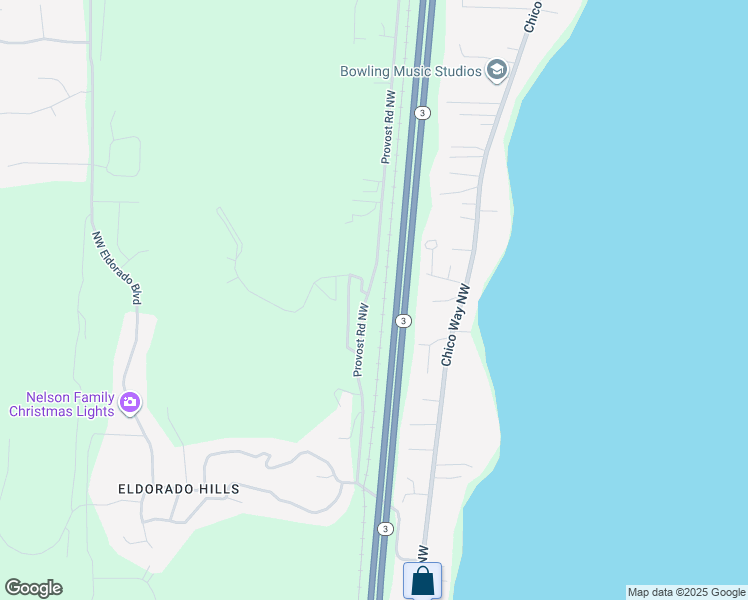 map of restaurants, bars, coffee shops, grocery stores, and more near 6440 Provost Road Northwest in Bremerton