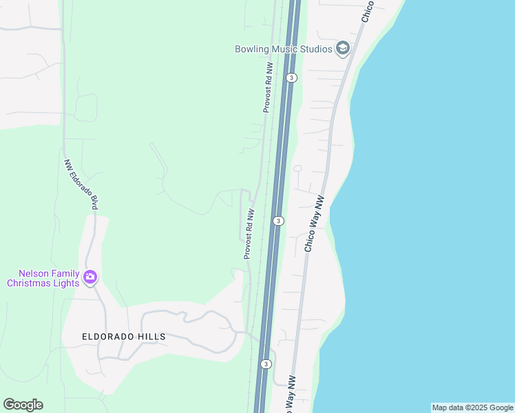 map of restaurants, bars, coffee shops, grocery stores, and more near 6440 Provost Road Northwest in Bremerton