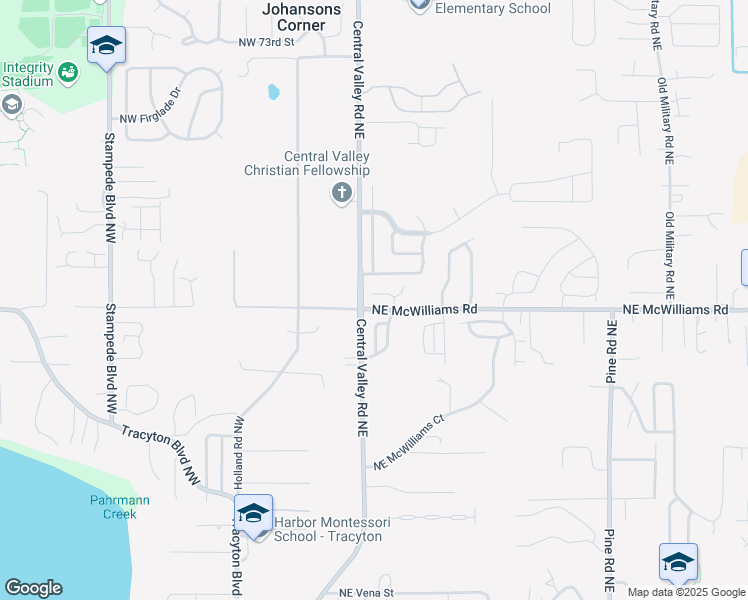 map of restaurants, bars, coffee shops, grocery stores, and more near 113 Northeast Tucannon Court in Bremerton