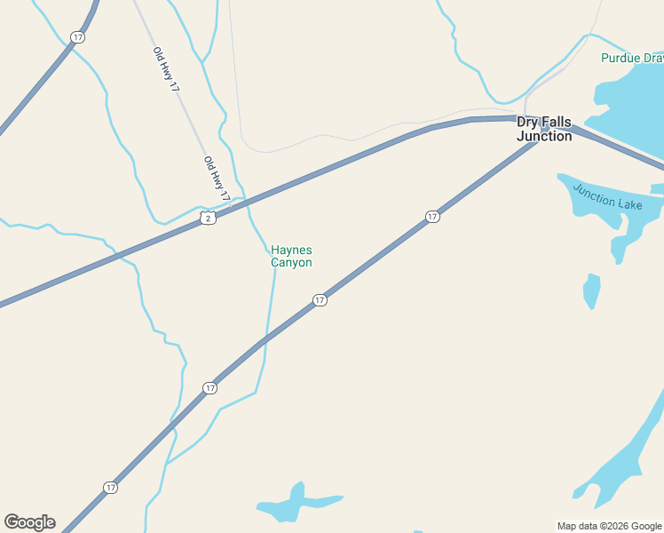 map of restaurants, bars, coffee shops, grocery stores, and more near 9516 Washington 17 in Coulee City