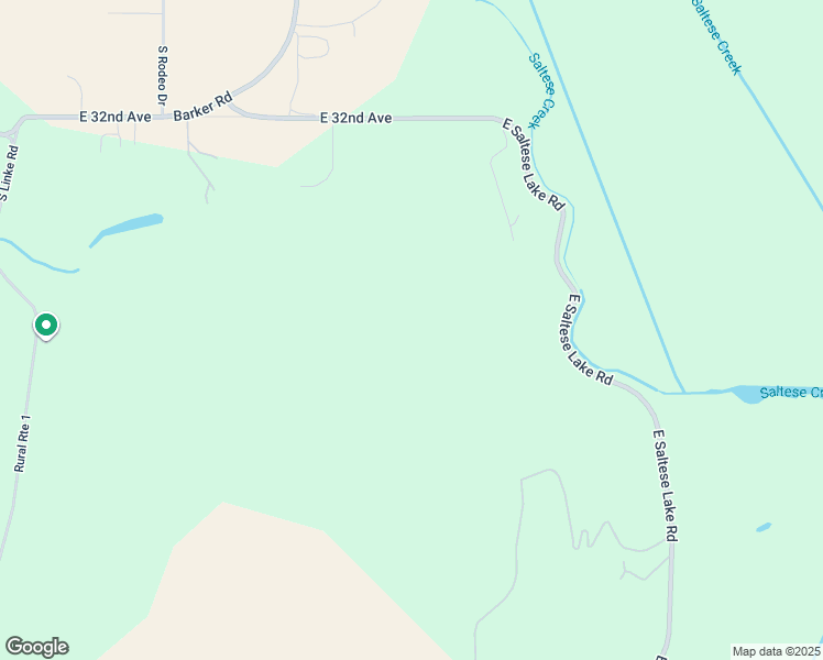 map of restaurants, bars, coffee shops, grocery stores, and more near East Saltese Lake Road in Spokane County
