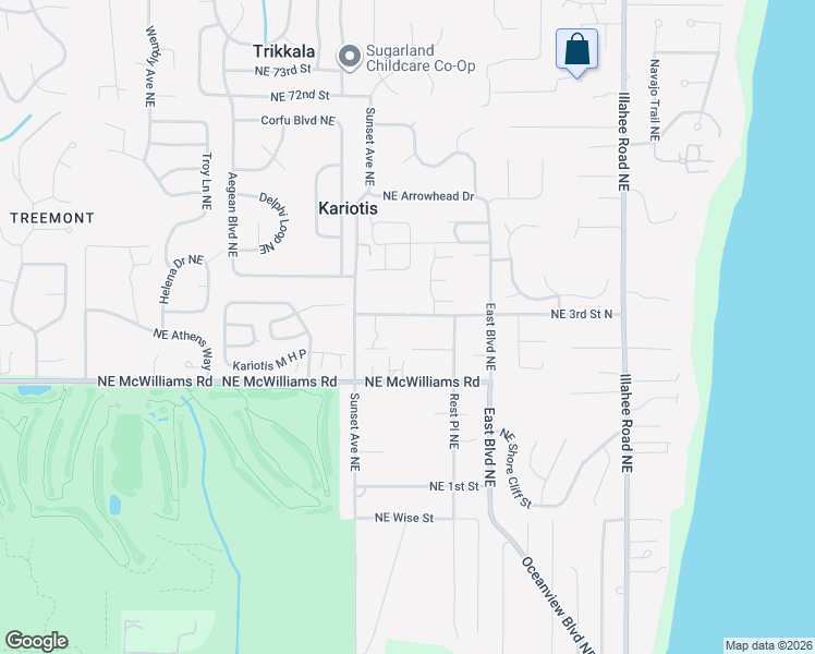 map of restaurants, bars, coffee shops, grocery stores, and more near 3361 Northeast 3rd Street North in Bremerton