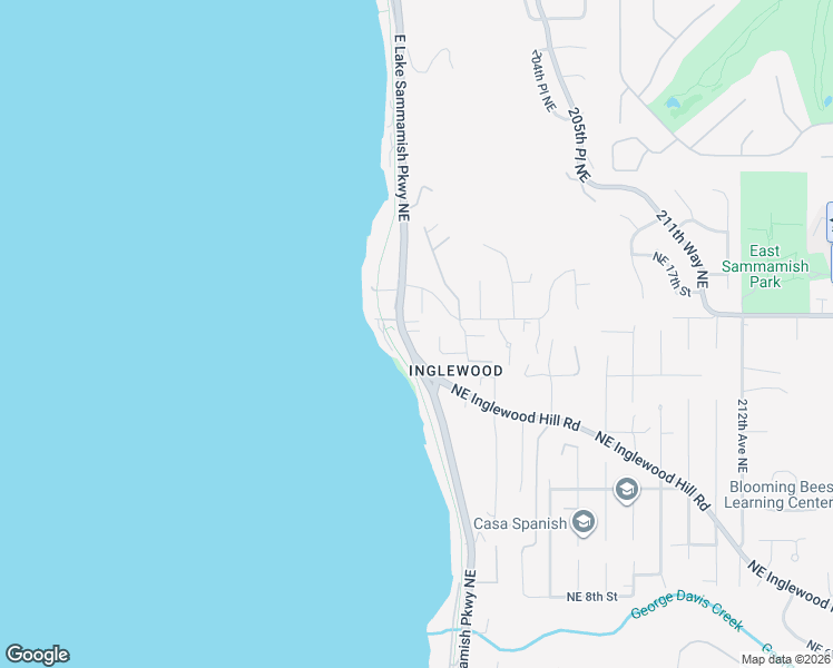 map of restaurants, bars, coffee shops, grocery stores, and more near 1554 East Lake Sammamish Parkway Northeast in Sammamish