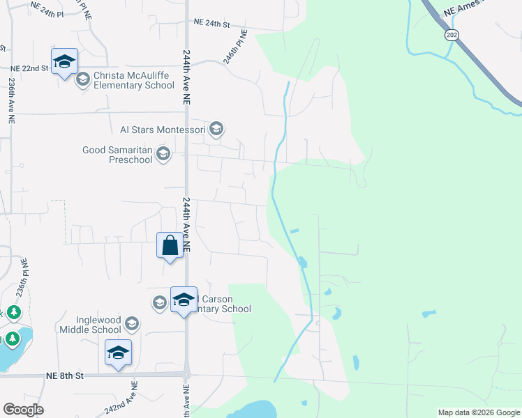 map of restaurants, bars, coffee shops, grocery stores, and more near 1533 247th Avenue Northeast in Sammamish