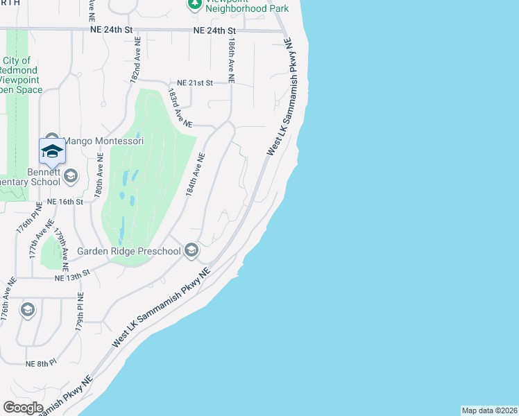 map of restaurants, bars, coffee shops, grocery stores, and more near 1454 West Lake Sammamish Parkway Northeast in Bellevue