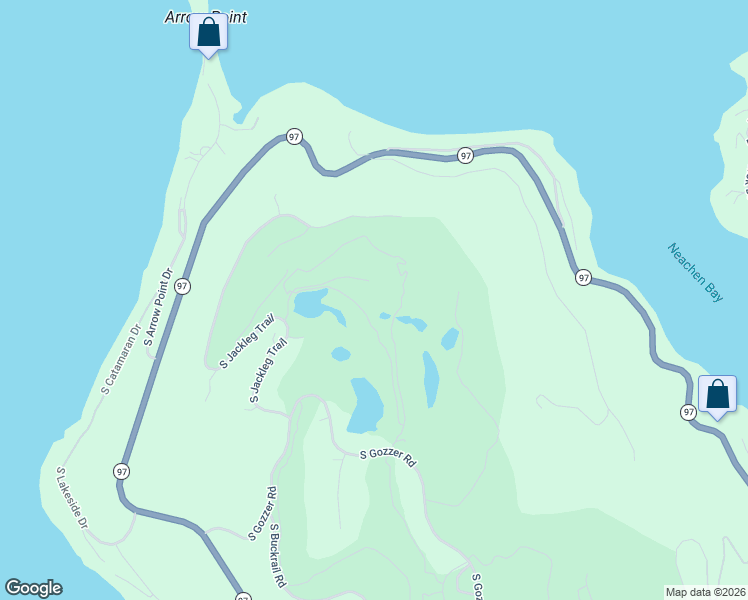 map of restaurants, bars, coffee shops, grocery stores, and more near 2124 East Kettle Ridge Road in Coeur d'Alene