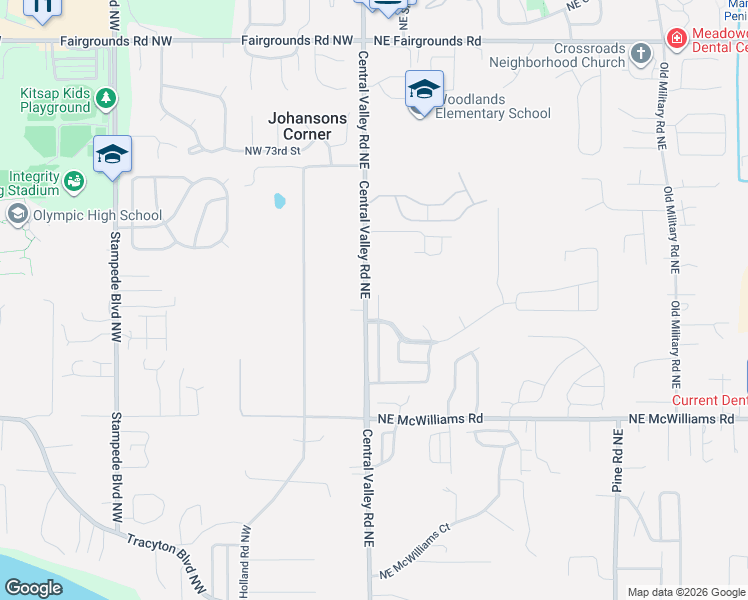 map of restaurants, bars, coffee shops, grocery stores, and more near 6897 Northeast Capricorn Lane in Bremerton