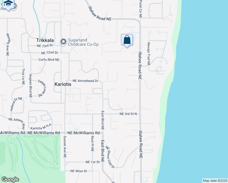 map of restaurants, bars, coffee shops, grocery stores, and more near 3708 Northeast Trout Brook Lane in Bremerton