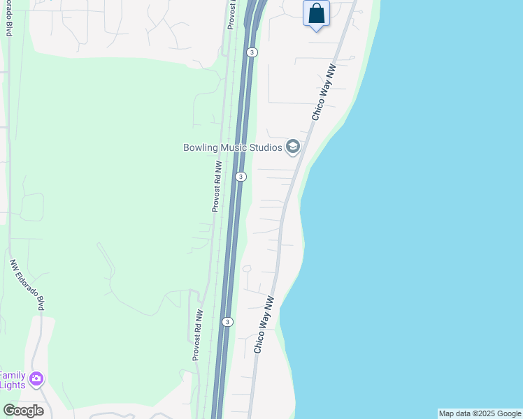 map of restaurants, bars, coffee shops, grocery stores, and more near 6913 Chico Way Northwest in Bremerton