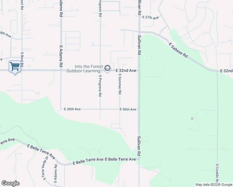 map of restaurants, bars, coffee shops, grocery stores, and more near 3421 South Sommer Road in Spokane County