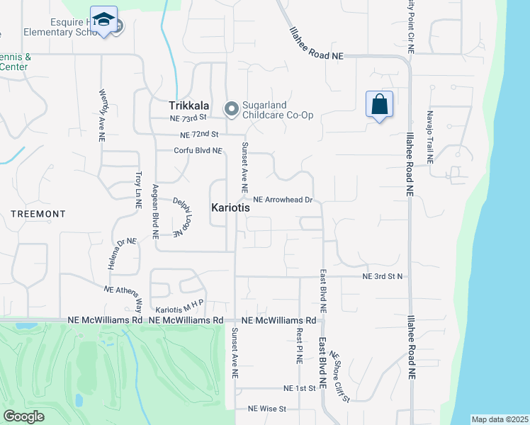 map of restaurants, bars, coffee shops, grocery stores, and more near 6842 Aquene Loop Northeast in Bremerton