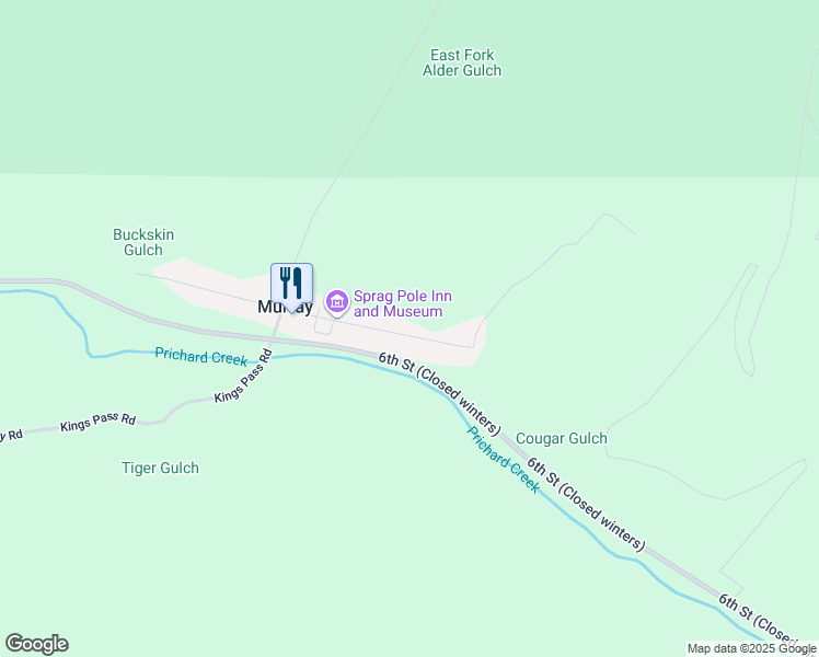 map of restaurants, bars, coffee shops, grocery stores, and more near 6436 Prichard Creek Road in Murray