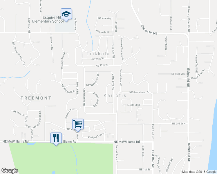 map of restaurants, bars, coffee shops, grocery stores, and more near 7010 Thebes Street Northeast in Bremerton