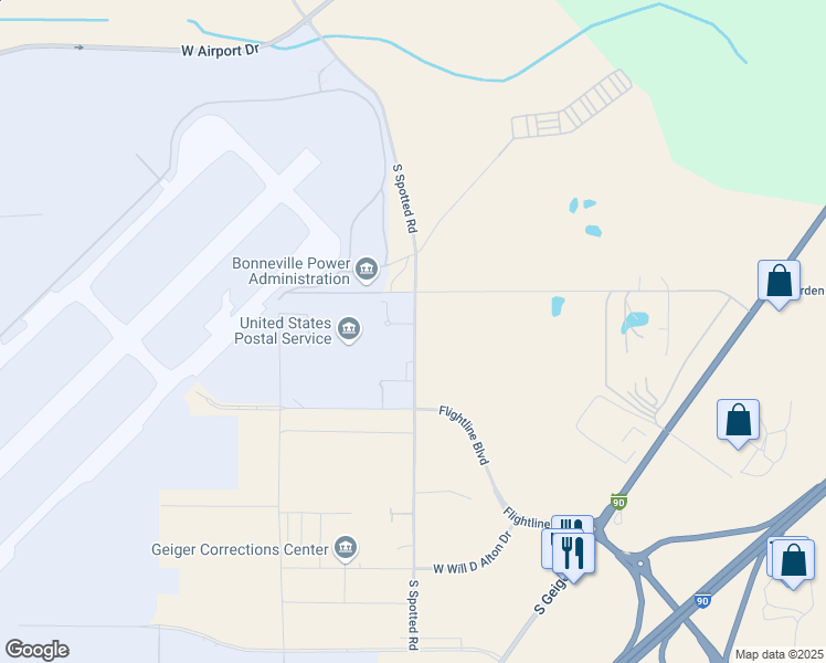 map of restaurants, bars, coffee shops, grocery stores, and more near in Spokane