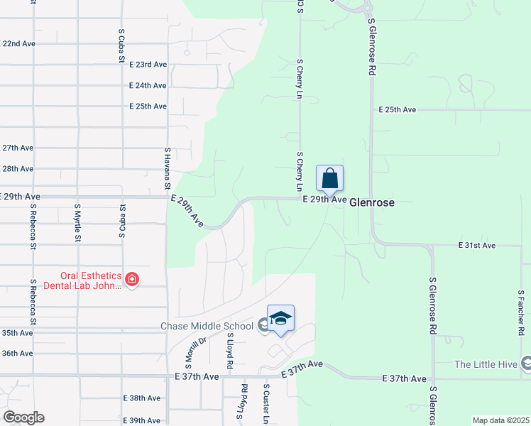 map of restaurants, bars, coffee shops, grocery stores, and more near 4802 East 29th Avenue in Spokane