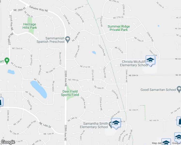 map of restaurants, bars, coffee shops, grocery stores, and more near 2011 231st Place Northeast in Sammamish