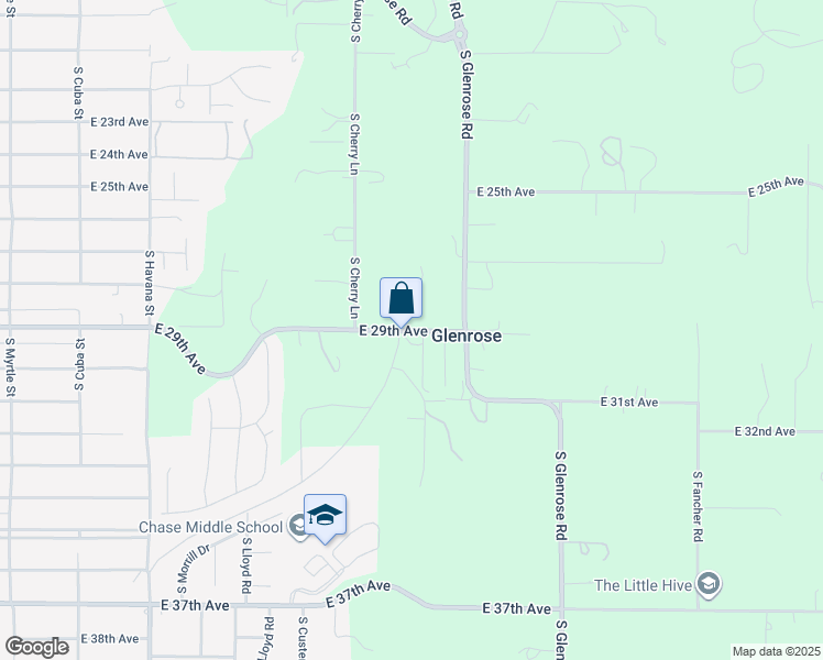 map of restaurants, bars, coffee shops, grocery stores, and more near 5006 East 29th Avenue in Spokane
