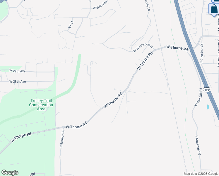 map of restaurants, bars, coffee shops, grocery stores, and more near 3120 West Thorpe Road in Spokane