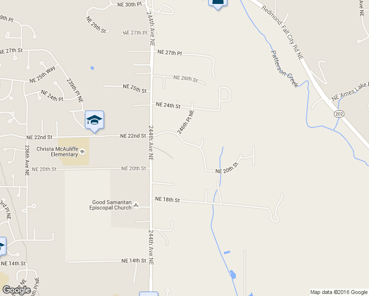 map of restaurants, bars, coffee shops, grocery stores, and more near 24633 Northeast 22nd Street in Redmond