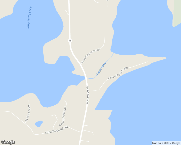 map of restaurants, bars, coffee shops, grocery stores, and more near 16616 Irvine Avenue Northwest in Bemidji