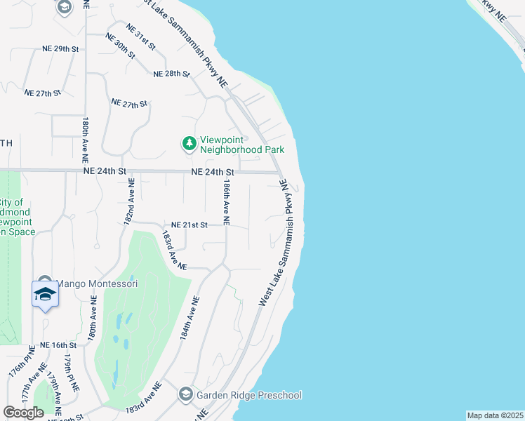 map of restaurants, bars, coffee shops, grocery stores, and more near 2209 West Lake Sammamish Parkway Northeast in Redmond