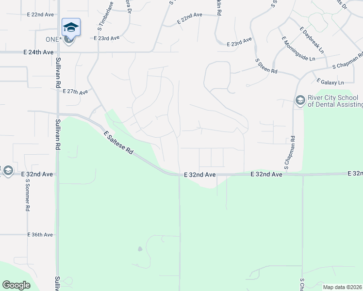 map of restaurants, bars, coffee shops, grocery stores, and more near 3004 South Conklin Road in Spokane Valley