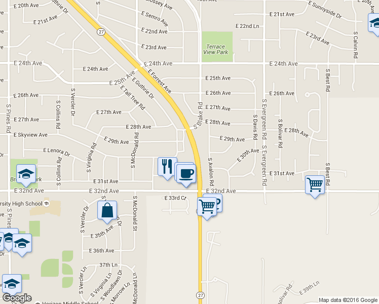 map of restaurants, bars, coffee shops, grocery stores, and more near 13408 East Skyview Avenue in Spokane Valley