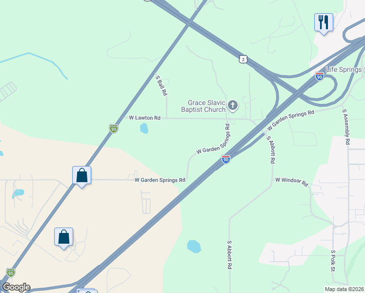 map of restaurants, bars, coffee shops, grocery stores, and more near 5509 West Lawton Road in Spokane