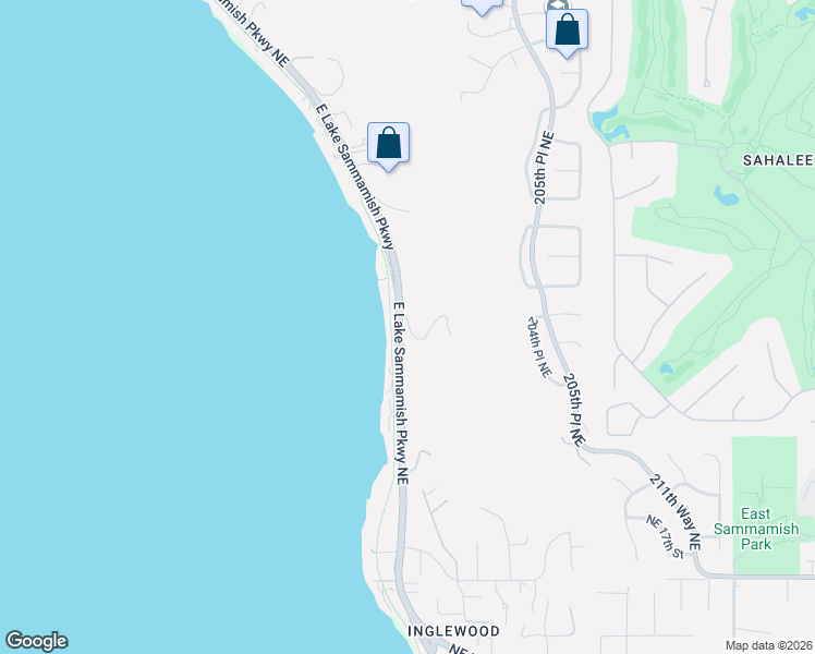map of restaurants, bars, coffee shops, grocery stores, and more near 2240 East Lake Sammamish Parkway Northeast in Sammamish