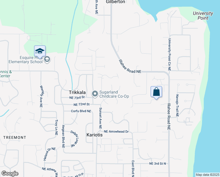 map of restaurants, bars, coffee shops, grocery stores, and more near 7343 Canyon Vista Place Northeast in Bremerton