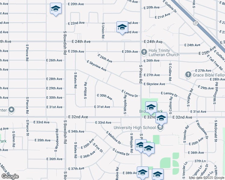 map of restaurants, bars, coffee shops, grocery stores, and more near 11914 East Lenora Drive in Spokane Valley
