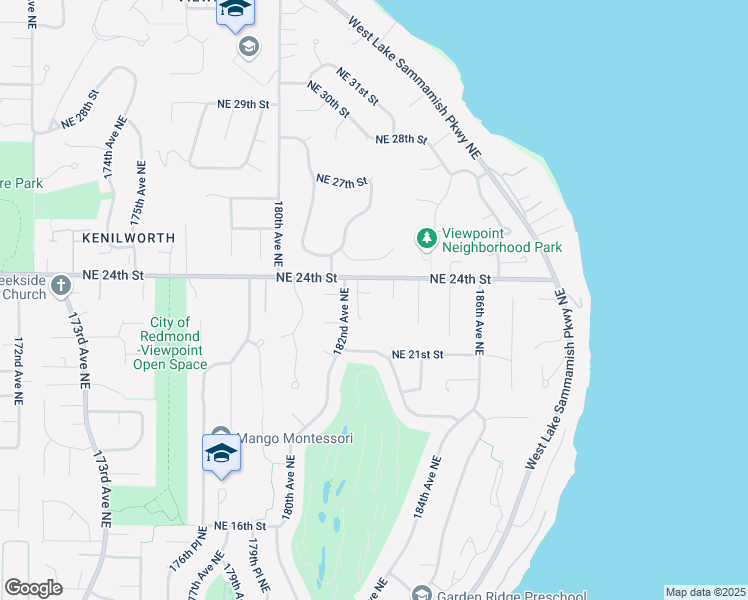 map of restaurants, bars, coffee shops, grocery stores, and more near in Redmond