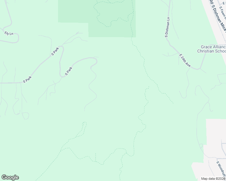 map of restaurants, bars, coffee shops, grocery stores, and more near 2827 South Park Lane in Spokane