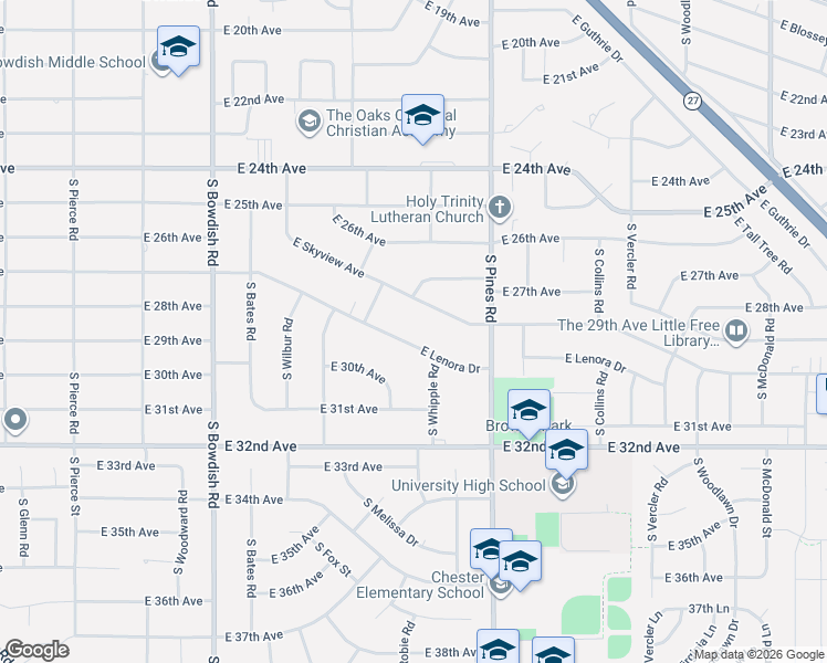 map of restaurants, bars, coffee shops, grocery stores, and more near 12015 East Lenora Drive in Spokane Valley
