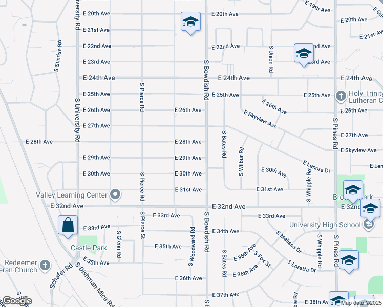 map of restaurants, bars, coffee shops, grocery stores, and more near 11403 East 29th Avenue in Spokane Valley