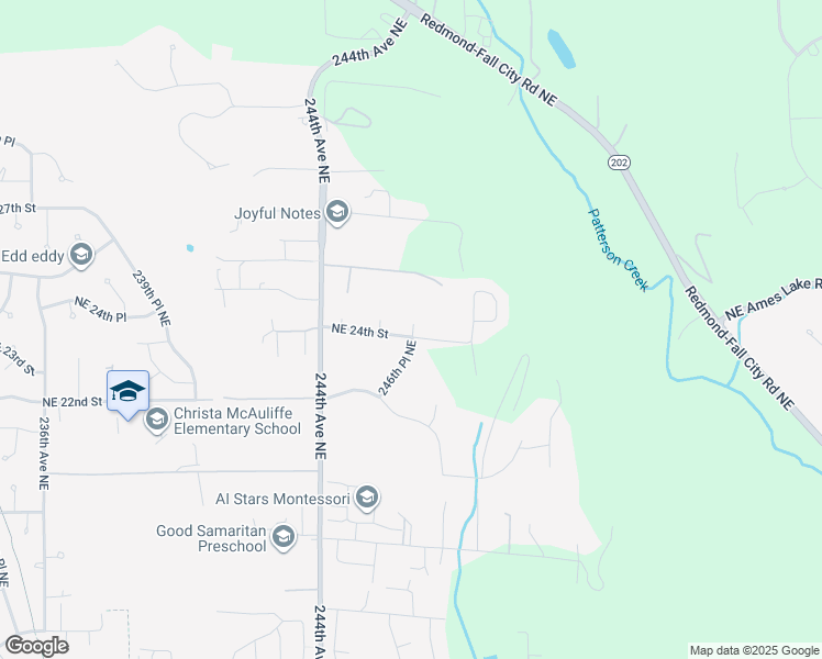 map of restaurants, bars, coffee shops, grocery stores, and more near 2250 246th Place Northeast in Redmond