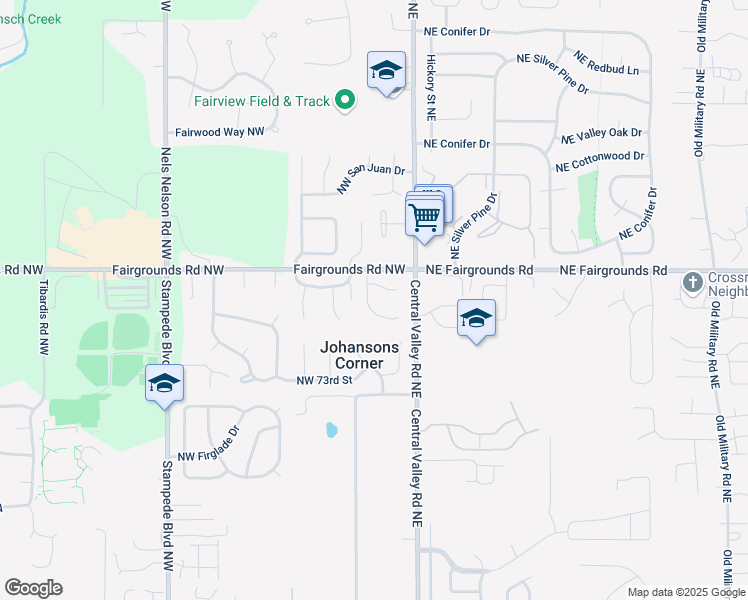 map of restaurants, bars, coffee shops, grocery stores, and more near 7488 Woodridge Lane Northwest in Bremerton