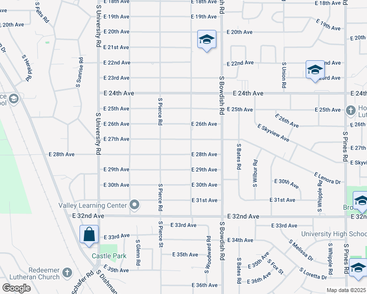 map of restaurants, bars, coffee shops, grocery stores, and more near 11305 East 27th Avenue in Spokane Valley