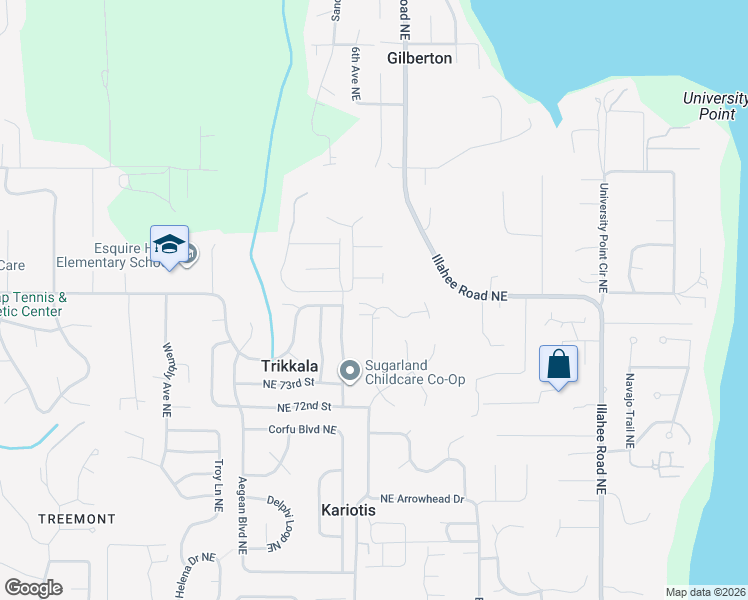 map of restaurants, bars, coffee shops, grocery stores, and more near 7367 Morning View Avenue Northeast in Bremerton