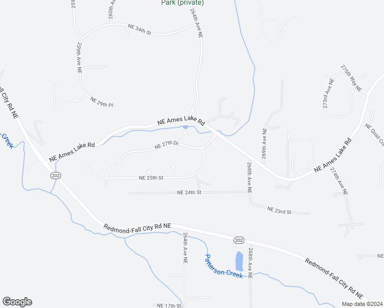 map of restaurants, bars, coffee shops, grocery stores, and more near 26419 Northeast 27th Drive in Redmond