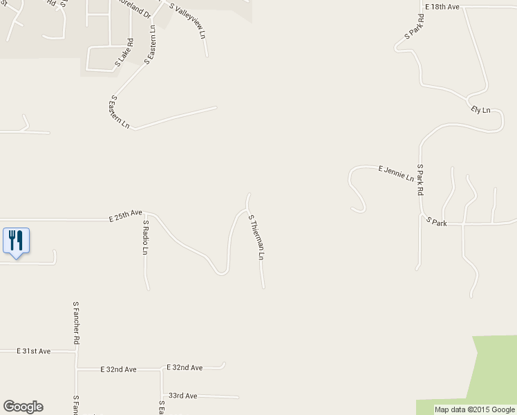 map of restaurants, bars, coffee shops, grocery stores, and more near 2503 South Thierman Lane in Spokane